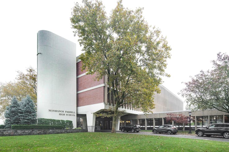 acoustic glass wall systems at Farrell High School